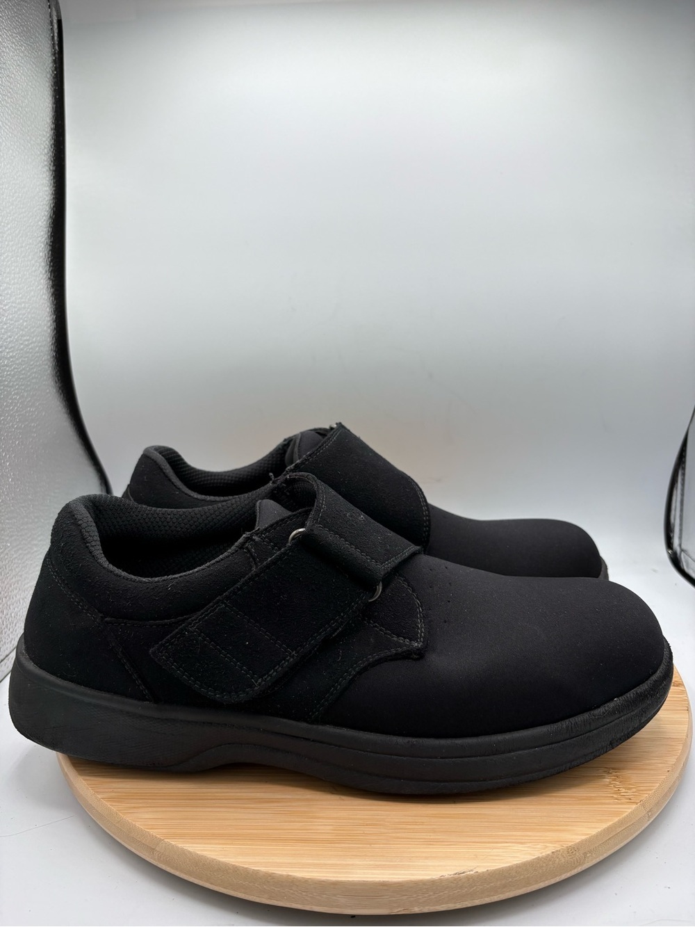 Orthofeet 525 Mens Bismarck Stretch Orthotic Support Shoes Sz 11 D Black Stretch